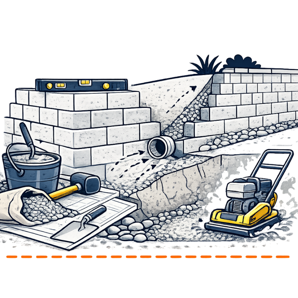Retaining Wall Construction icon