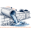 Drain Pipe + Water Flow - Pressure Management icon